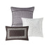 7 Piece Jacquard Comforter Set Grey/Taupe California King