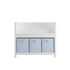 Bookshelf With 3 Tier Front Facing Storage And 3 Bins, Toddler Bookcase For Playroom - White