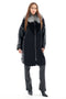 Genuine Silver Fox Fur Italian Cashmere Wool Freudenberg Comfortemp® Coat