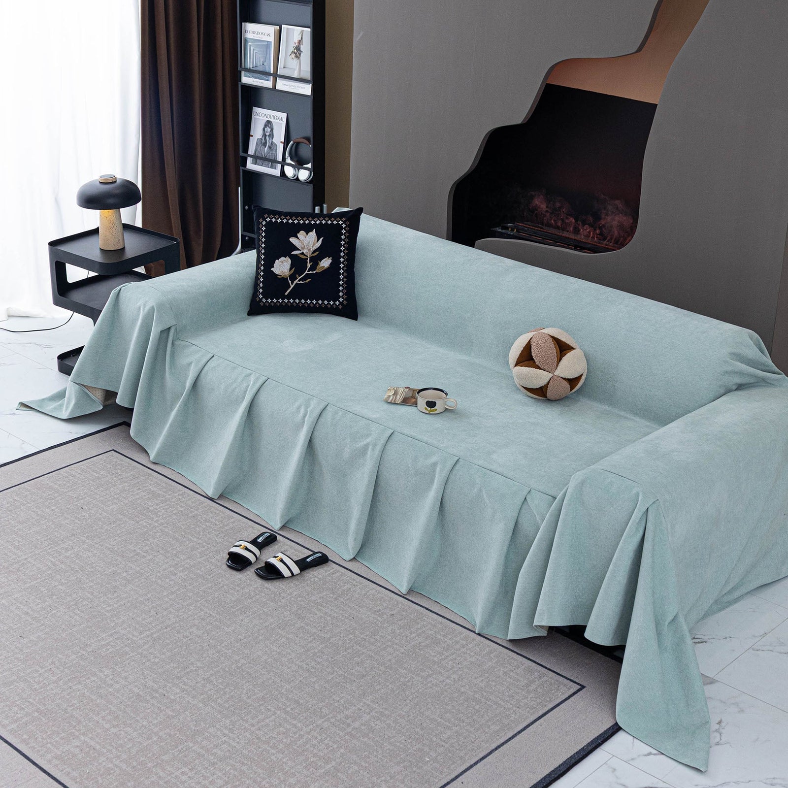 Water Resistant Couch Cover, Non Slip Furniture Protector for Leather & Fabric Sofa