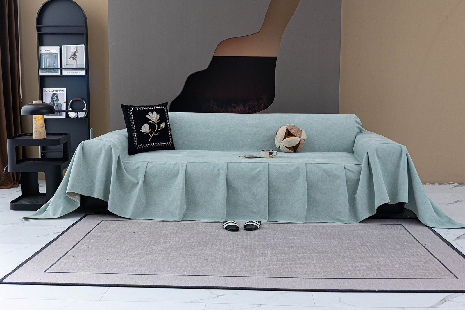 Water Resistant Couch Cover, Non Slip Furniture Protector for Leather & Fabric Sofa