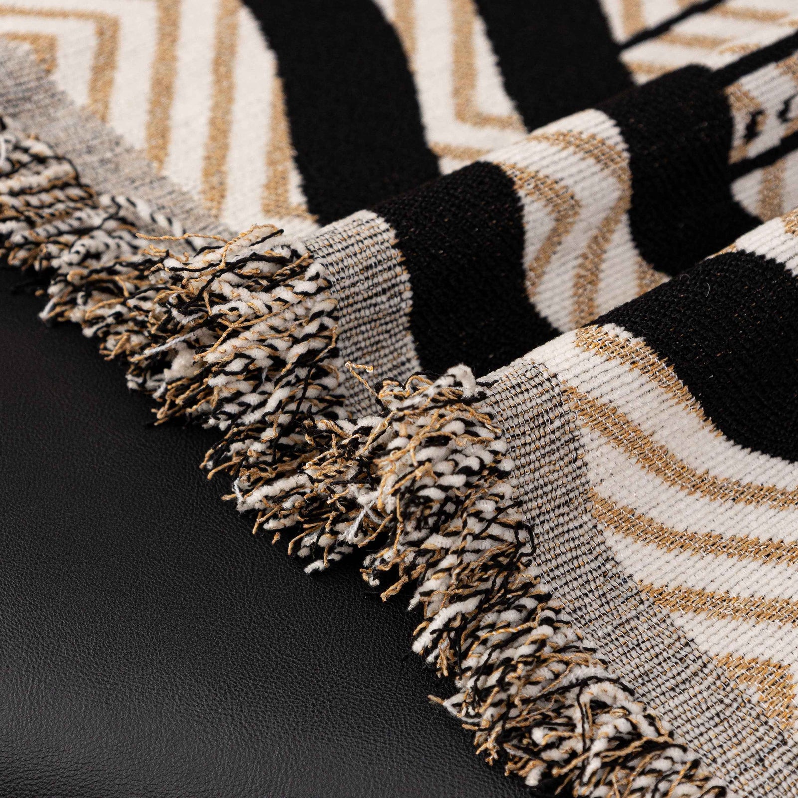 Chenille Sofa Throw Cover, Textured Chevron Decorative Couch Blanket for Living Room