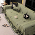 Chenille Sofa Throw Cover, Textured Chevron Decorative Couch Blanket for Living Room