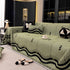 Chenille Sofa Throw Cover, Textured Chevron Decorative Couch Blanket for Living Room