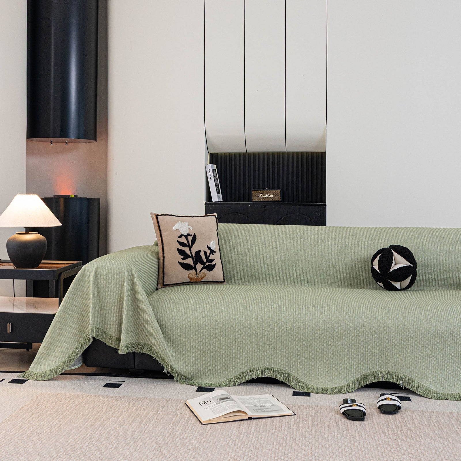 Soft Decorative Throw for Sofa and Loveseat, Textured Sofa Cover Blanket for Couch