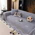 Luxurious Jacquard Couch Cover, Snag-Resistant Pet Friendly Couch Throw with Fringe