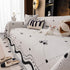 Luxurious Jacquard Couch Cover, Snag-Resistant Pet Friendly Couch Throw with Fringe