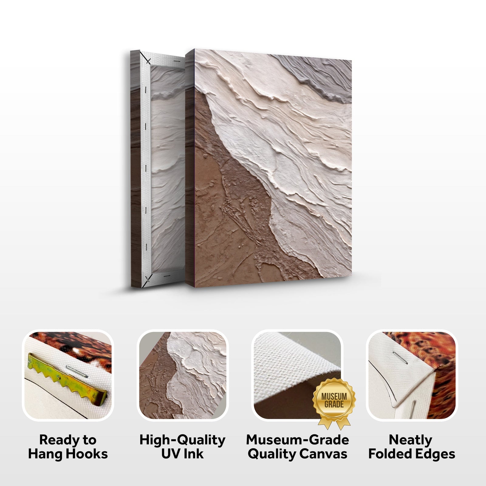 Abstract Earthy Waves Wall Art