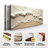 Beige Abstract Ocean Waves Wall Art
