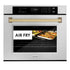 ZLINE 30"Professional True Convection Single Wall Oven, Air Fry, Self Clean, DuraSnow® Champagne Bronze WASSZ-30-CB