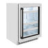 ZLINE 24" Touchstone 151 Can Beverage Fridge DuraSnow® Stainless Steel Glass Door And Champagne Bronze Handle RBSOZ-SN-24-CB
