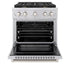 ZLINE 30"Paramount Dual Fuel Range Stainless Steel, Brass Burner, SDR-BR-30