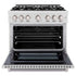 ZLINE 36" Select Dual Fuel Range Gas Cooktop Electric Convection Oven DuraSnow® Stainless Steel HDRS-36