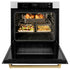 ZLINE 30" Autograph Edition Professional True Convection Single Wall Oven, Air Fry, Self Clean, Stainless Steel, Gold WASZ-30-G
