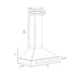 ZLINE 36" Autograph Stainless Wall Range Hood KB4SNZ-BLM36-G