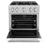 ZLINE 30"Classic Gas Range, Convection Gas Oven, Stainless Steel, White Matte Door CGR-WM-30