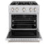 ZLINE 30" Dual Fuel Range, Gas Cooktop, Electric Convection Oven DuraSnow® Stainless Steel, CDRS-30