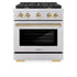 ZLINE 30 " Gas Range, Convection Oven Stainless Steel, Gold , SGRZ-30-G