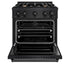 ZLINE 30" Classic Gas Range, Convection Gas Oven Black Stainless Steel Brass Burners, CGRB-BR-30