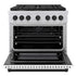 ZLINE 36"Gas Range, Convection Oven White, Matte Black, SGRZ-WM-36-MB