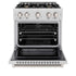 ZLINE 30" Select Dual Fuel Range Gas Cooktop Electric Convection Oven DuraSnow® Stainless Steel Brass Burners HDRS-BR-30