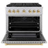 ZLINE 36"Gas Range, Convection Oven Stainless Steel, Gold, SGRZ-36-G