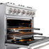 ZLINE 36" Classic Gas Range, Convection Gas Oven DuraSnow® Stainless Steel, Brass Burners CGRS-BR-36