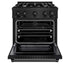 ZLINE 30" Select Dual Fuel Range Gas Cooktop Electric Convection Oven Black Stainless Steel HDRB-30