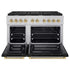 ZLINE 48"Gas Range, Convection Oven Black Matte, Gold, SGRZ-BLM-48-G