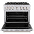 ZLINE 36" Dual Fuel Range, Gas Cooktop, Electric Convection Oven Stainless Steel, CDR-BR-36