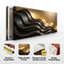 Black and Gold Minimalist Abstract Wall Art IV