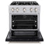 ZLINE 30" Select Dual Fuel Range Gas Cooktop Electric Convection Oven Stainless Steel Black Matte Door HDR-BLM-30