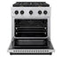ZLINE 30"Paramount Dual Fuel Range Stainless Steel Matte Black SDRZ-30-MB