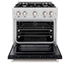 ZLINE 36" Select Dual Fuel Range Gas Cooktop Electric Convection Oven DuraSnow® Stainless Steel Black Matte Door HDRS-BLM-36