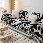 Chenille Sofa Cover Blanket, Couch Cover Blanket Throws for Couches Living Room Furniture Throw Covers