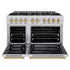 ZLINE 48" Select Dual Fuel Range Gas Cooktop Electric Convection Oven Stainless Steel Champagne Bronze HDRZ-48-CB
