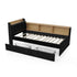 Upholstered Daybed With Storage Headboard, Wireless Charging, LED Lights