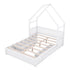 House Style Platform Bed With Guardrail And 2 Drawers