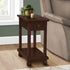 Accent End Table, Storage Drawer, Traditional - Espresso