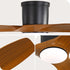 Smart Ceiling Fan With Remote Control, 3 Blades, Dimmable LED Light, Reversible DC Motor - Black