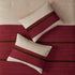7 PC Pieced Faux Suede Comforter Set Red Cal King