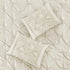 7 Piece Tufted Comforter Set Ivory King
