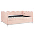 Gingham Daybed With USB Charging Port, Wave-Shaped Design