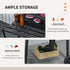 Outsunny 30' Portable Barrel Charcoal BBQ Grill Steel Outdoor Smoker