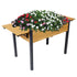 Raised Garden Bed With Metal Legs And Folding Storage Shelf
