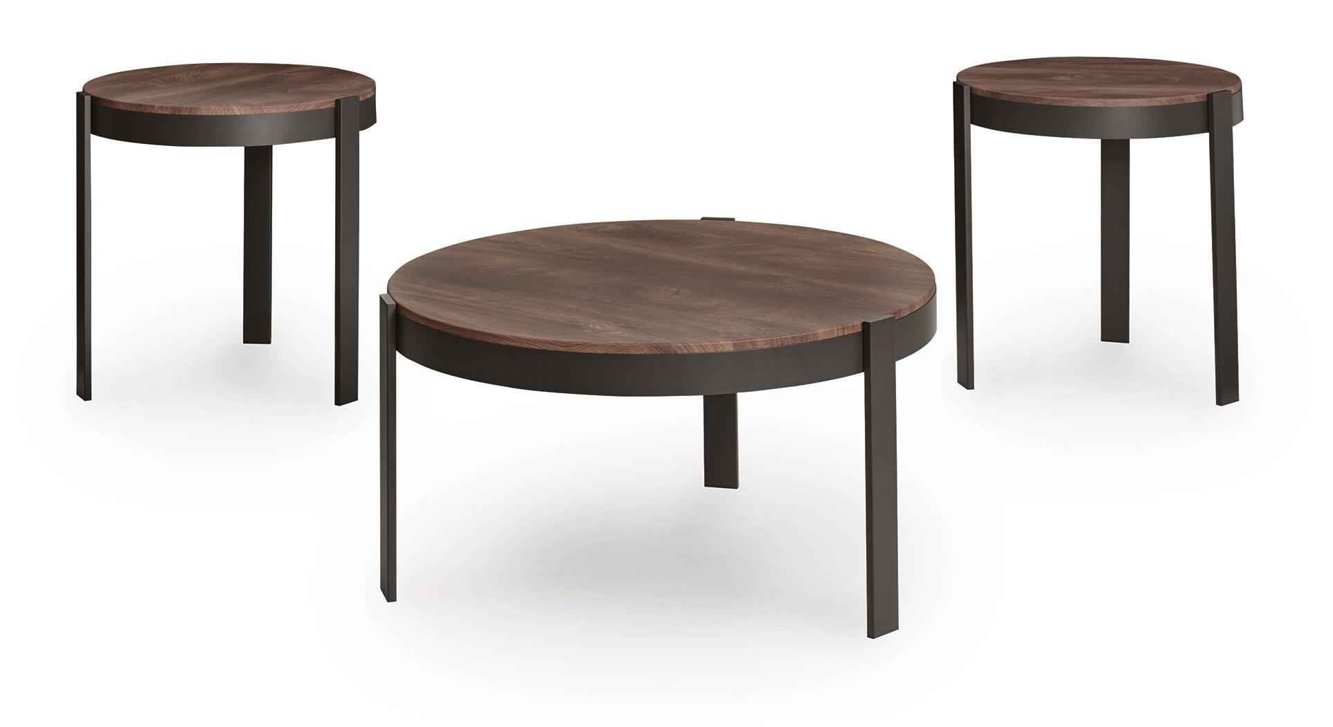 Horizon Hills - Occasional Table Set (Set of 3) - Brown / Black