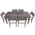U_Style 7 Pieces Acacia Wood Outdoor Dining Set with Cushions