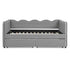 Gingham Daybed With USB Charging Port, Wave-Shaped Design