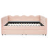 Gingham Daybed With USB Charging Port, Wave-Shaped Design