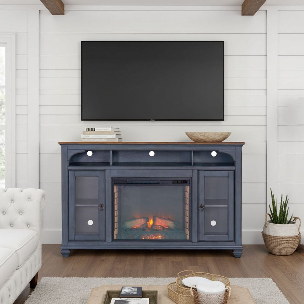 Fireplace TV Stand For TVs Up To 80